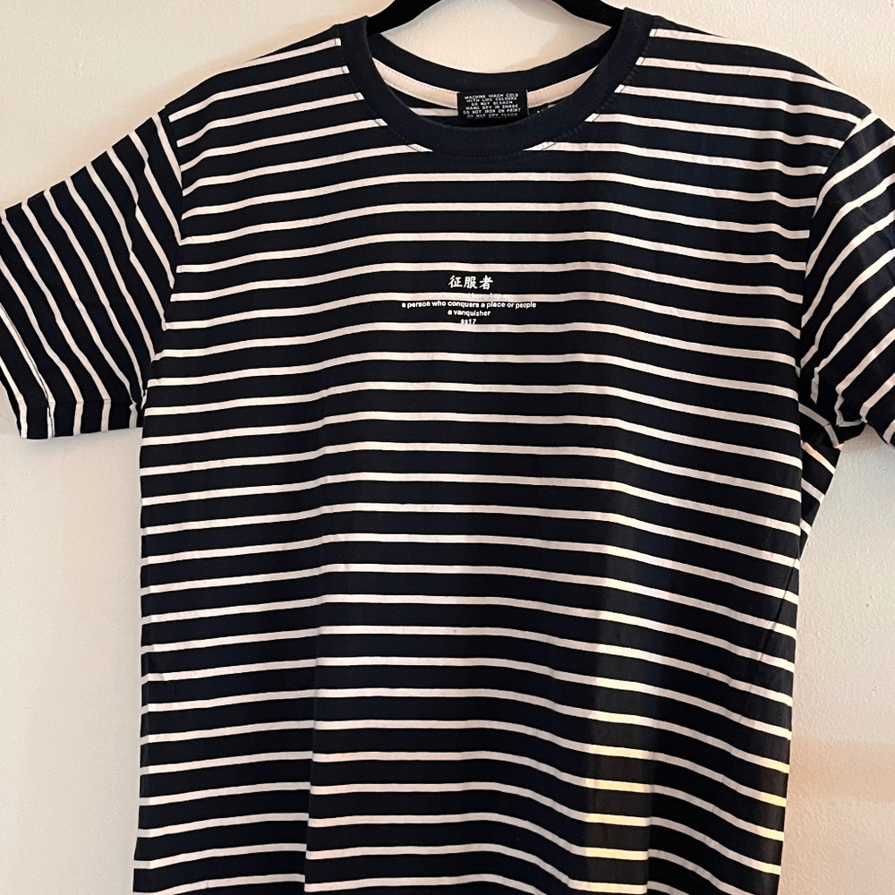 Conqueror Stripped T Shirt